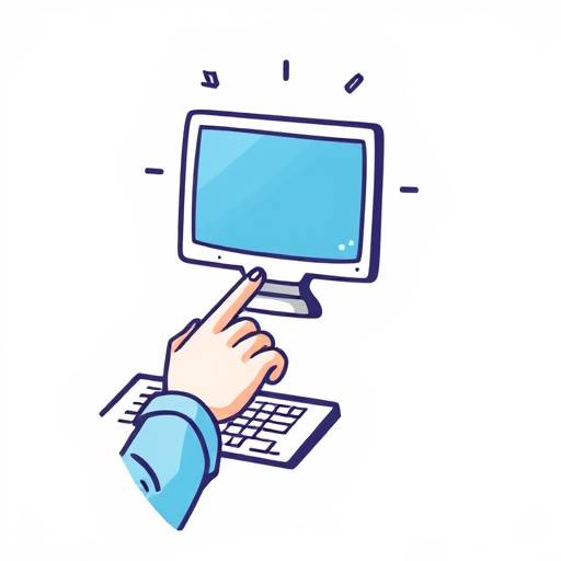 Icona che rappresenta un utente che interagisce con un computer