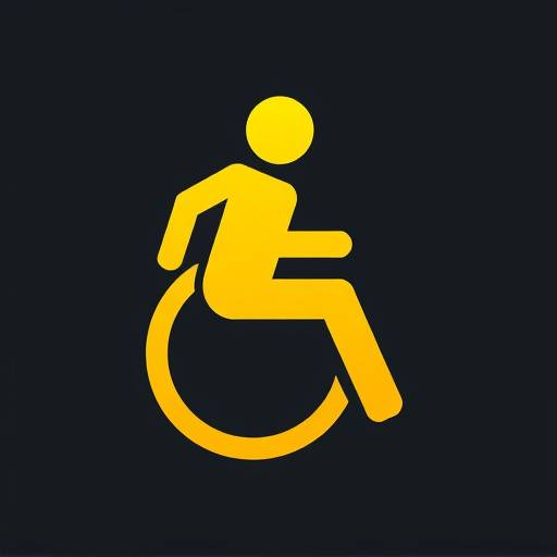 Icona di una persona in sedia a rotelle, simbolo internazionale di accessibilit&agrave;
