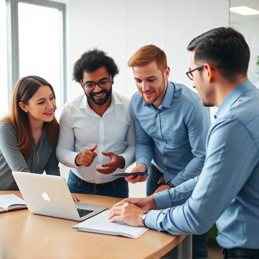 Immagine di un team che collabora durante una sessione di brainstorming, focalizzandosi sull'implementazione di strategie e la messa in atto di azioni concrete