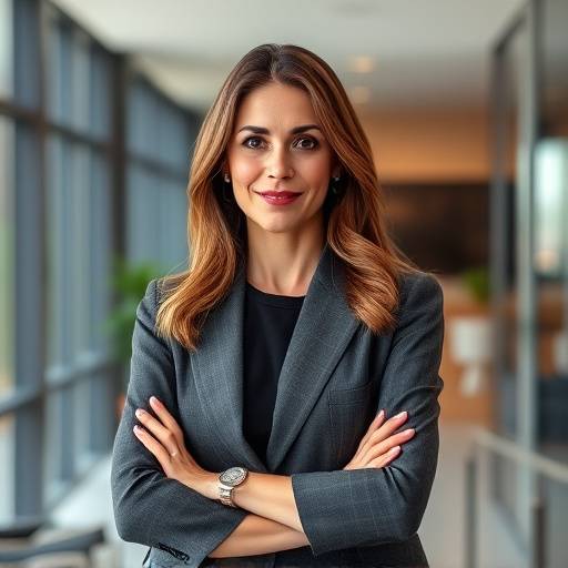 Ritratto di Elena Rossi, CEO di Moda & Stile Spa, in un contesto professionale