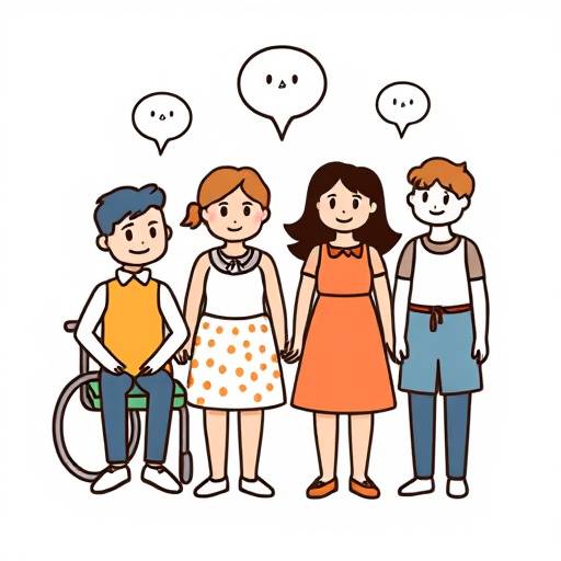 Tre figure stilizzate che rappresentano l'accessibilit&agrave;, la conformit&agrave; e l'inclusione.