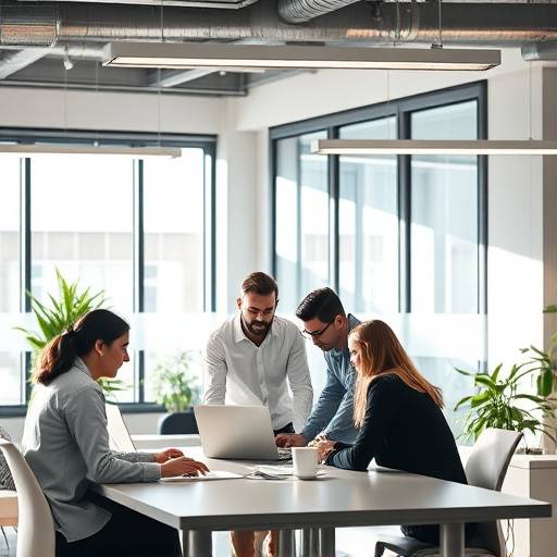 Un gruppo di persone che collaborano in ufficio