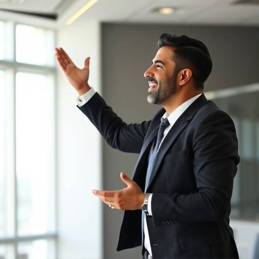 Una coach che motiva un gruppo di dipendenti aziendali a Milano